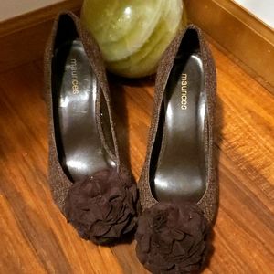 Maurices high heel tweed wool shoes